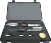 The T 2601 kit comprises the IRODA T 2600 Gas Soldering Iron supplied in a handy carry case with a range of tips and accessories including cleaning sponge, solder dispenser, blow torch, hot air blower and hot knife cutter.
&quotThis has all the convenience f