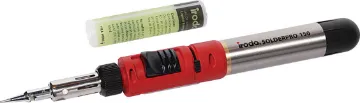 Solderpro 150 125W Gas Soldering Iron - Cartridge Powered The Solderpro 150 is a professional grade automatic ignition, soldering iron/torch multi-function heat tool. Powered by a removable/refillable Liquid Energy Cell (L.E.C.) the T 2630  boasts an equivalent power range of 30-125 Watts as an iron, and as a to