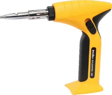 Solderpro 180 Multifunction Gas Tool Throw away those messy extension leads, the Solderpro 180 is a new generation in cordless gas tools ready to go anywhere, anytime!
It's the ultimate tool for techies, sparkies, auto electricians etc. Rated at a huge 185W.