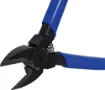With sharp bevelled edge and rounded jaw profile. Includes spring return handles.  
Length 130mm.