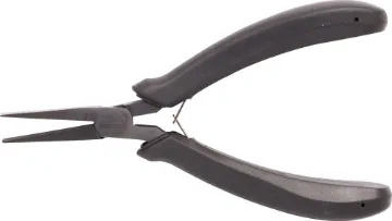 135mm Carbon Steel Flat Nose Pliers For bending component legs, IC pins etc and general use. Smooth jaws. Length 135mm.