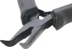 Quality, light weight curved nose pliers with comfortable rubber handles.