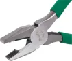 Heavy duty combination linesmans pliers with a bullnose edge. In-built wire cutter and serrated jaws. 210mm length. High quality drop forged construction. 