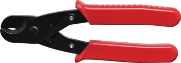 Heavy Duty Cable Cutter Curved jaws to easily cut through cables up to 9.5mm in diameter. Includes catch to lock handles closed when 
not in use.