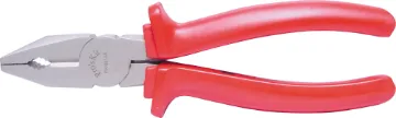 8" Heavy Duty Insulated 1000V Pliers 200mm combination bull nose plier, cutter with serrated jaws. Made from drop forged steel, with rubberised insulated handles. 1000V rated.