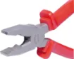 200mm combination bull nose plier, cutter with serrated jaws. Made from drop forged steel, with rubberised insulated handles. 1000V rated.