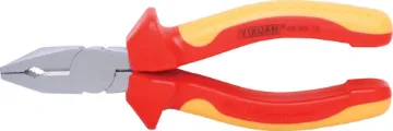 8” Heavy Duty Insulated 1000V Bull Nose Electrical Pliers 200mm combination bull nose plier, cutter with serrated jaws. Made from drop forged steel, with rubber insulated handles. 1000V rated.