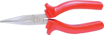 6" Insulated 1000V Long Nose Pliers 150mm combination long nose plier/ cutter with serrated jaws. Made from high quality drop forged steel with rubberised insulated handles. Ideal for electricians, service persons etc. 1000V rated.