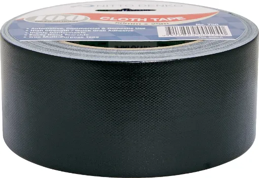 Tough and sticky, it can be used to tape down leads at a band gig or make makeshift repairs to all sorts of equipment. Tears easily in one direction. 50mm wide 25m.