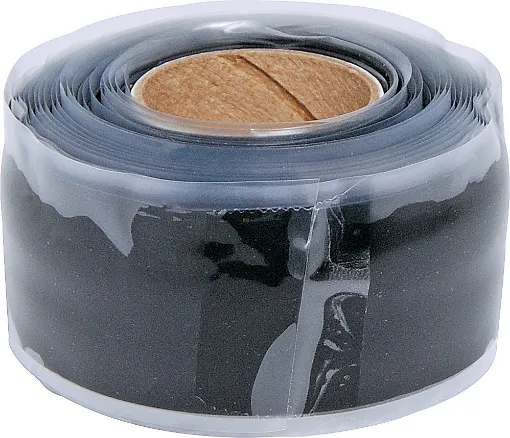 A self fusing silicon wrapping developed by the military as a "do-it-
all" insulating and water-proofing tape. Insulates to 8000V per layer. Airtight and water-tight. -50&degC to 260&degC. 25mm wide. 3m length.