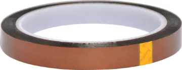 12mm x 33m High Temperature Polyimide Tape Offers high heat resistance and excellent dielectric strength. The tape removes cleanly without leaving a residue. Ideal for use in electrical insulation or masking circuit boards during wave soldering. 33m rolls.
