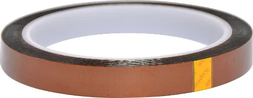 Offers high heat resistance and excellent dielectric strength. The tape removes cleanly without leaving a residue. Ideal for use in electrical insulation or masking circuit boards during wave soldering. 33m rolls.