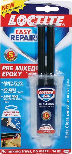 Bonds in 4 to 7 minutes. Dries clear to maximum strength in 1 hour. Supplied in a handy dual syringe to ensure accurate dispensation of glue.