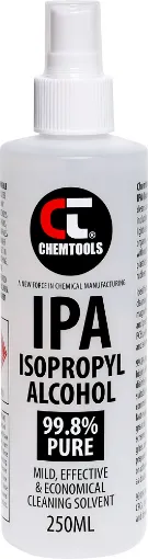 Isopropyl alcohol can be used as a universal cleaner for electronics equipment. Ideal for removing dust, buildup and marks on casings etc. As well as being a handy way to clean PCB surfaces when servicing.