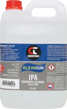 Isopropyl Alcohol 5 Litre Bottle Isopropyl alcohol can be used as a universal cleaner for electronics equipment. Ideal for removing dust, buildup and marks on casings etc. As well as being a handy way to clean PCB surfaces when servicing.