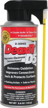 CAIG DeOXIT D5 D5S-6 Contact Cleaner Spray 142g DeoxIT helps to prevent the oxidisation process from occurring on contacts and connectors increasing conductivity ensuring you get the most from your equipment and components.