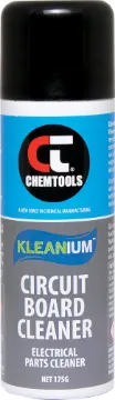 PCB Cleaner Aerosol 175g A premium blend of solvents for general purpose cleaning of circuit boards. Will remove oils, grease, dirt and most resin based fluxes.