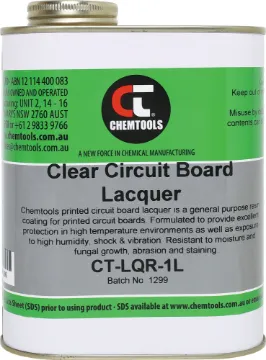 PCB Lacquer 1 litre A premium flexible coating for protecting circuit boards from humidity and other environmental attack.