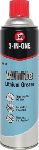 A long lasting heavy duty lubricant designed for bearings, sliding mechanisms, battery terminals, chains, gears and other moving parts. Sets dry for a thick coating. Reduces friction while protecting against corrosion. 300g.