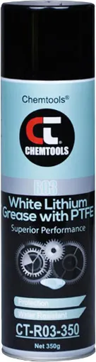 A long lasting heavy duty lubricant designed for bearings, sliding mechanisms, battery terminals, chains, gears and other moving parts.