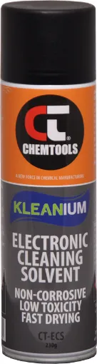 Ideal for cleaning delicate electronic-electrical assemblies, video and tape heads etc. Will not affect paints, plastics, or component markings.

- Non corrosive
- low toxicity
- Leaves no residue
- Fast drying
