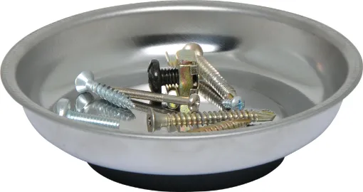 A 100mm stainless steel bowl with magnetic base to keep screws from disappearing during disassembly. Great for parts salvaging and servicing. 