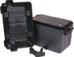 A plastic battery box (27M style) to suit 90-100Ah batteries. Includes strap.
Outside box size: Length 410mm x Width 245mm x Height 265mm (including lid &amp; handles).
