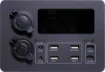 A complete pre-wired DC connection solution for your auxiliary battery.  Ideal for caravans, 4WDs and motorhomes.  Backlit display readout with input volts DC, temperature, watts (input) and connection statuses. 