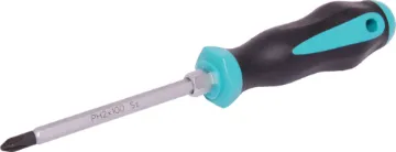 #2 Pozi-Drive 208mm Screwdriver Features ergonomic soft rubber handle. Chrome vanadium shaft. Ideal for equipment manufacturers, installers, technicians, etc.