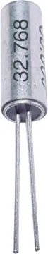 32.768khz Tuning Fork Clock Crystal  32.768 kHz watch crystal as used in timing circuitry, clocks, wristwatches etc.
DT-26T series.