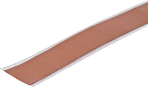 A flat copper tape for building hearing loops encapsulated in a clear PET insulation. Can be folded to run around corners.