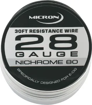 9m Nichrome Resistance Wire Ideal for wiring heating elements such as e-cigarettes, etc. 80% nickel, 20% chromium. 28AWG.