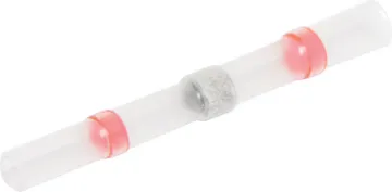 Solder Sleeve Heat Shrink Red Tube Pk50 Solder sleeves are heatshrink tubing fitted with central ring of solder which melts when heat is applied, allowing you to join two cables with minimum fuss!