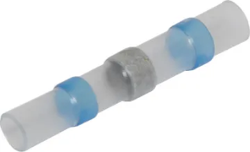 Solder Sleeve Heat Shrink Blue Tube Pk50 Solder sleeves are heatshrink tubing fitted with central ring of solder which melts when heat is applied, allowing you to join two cables with minimum fuss!