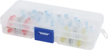 Solder Sleeve Heat Shrink Kit 50pcs This heatshrink kit contains a variety of solder sleeves to suit different AWG sizes.