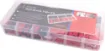 Assorted 75mm and 45mm lengths of red and black adhesive backed heatshrink in a range of diameters. 3.2, 4.8, 6.4, 7.9, 9.5, an12.7mm.