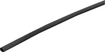 Black 1.5mm Heat Shrink Tubing 1.2m Length Nominal: 1.5mm (2.5mm across when flattened) when shrunk: 0.75mm
Military grade flexible tubing.  Suitable for insulation, colour coding, strain relief and protection in electrical and electronic applications.