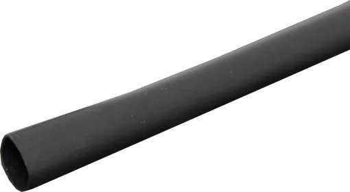 Nominal: 6mm (9.5mm across when flattened) when shrunk: 3mm Military grade flexible tubing. Suitable for insulation, colour coding, strain relief and protection in electrical and electronic applications.