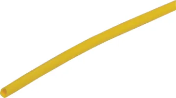 Yellow 1.5mm Heat Shrink Tubing 1.2m Length This heat shrink is a shrinkable plastic tube used to insulate wires, providing abrasion resistance and environmental protection for stranded and solid wire conductors, connections, joints and terminals in electrical work.