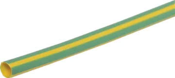 Green/Yellow (Earth) 3mm Heat Shrink Tubing 1.2m Length This heat shrink is a shrinkable plastic tube used to insulate wires, providing abrasion resistance and environmental protection for stranded and solid wire conductors, connections, joints and terminals in electrical work.