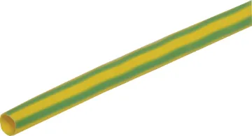 Green/Yellow (Earth) 5mm Heat Shrink Tubing 1.2m Length This heat shrink is a shrinkable plastic tube used to insulate wires, providing abrasion resistance and environmental protection for stranded and solid wire conductors, connections, joints and terminals in electrical work.