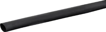 Black 10mm Adhesive Heat Shrink Tubing 1.2m Length Colour: Black
Nominal  : 10mm (15.5mm across when flattened)
Ø when shrunk: 5mm
Glue backed heatshrink is ideal for minimising cable movement and reducing moisture ingress into cable joins and plugs.