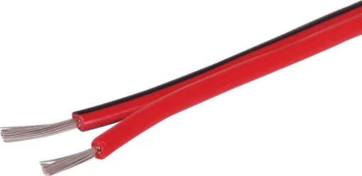 Tinned heavy duty figure 8 speaker cable for a variety of uses. 2x32/0.20 size.  Max current rating: 10A. 100m roll size. 
