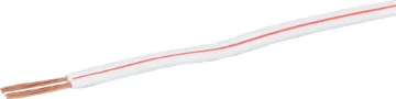 20AWG White / Red Figure 8 Cable Medium duty speaker cable for low power applications.