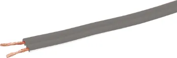 18AWG Grey / White Speaker Cable Medium duty figure 8 speaker cable for a variety of uses. 2x24/0.20 size (18AWG). Grey with white trace.  Max current rating: 7.5A. 500m roll size.