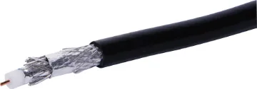 RG6/U 75 Ohm Quad Screen Coaxial Cable Suitable for; Digital TV, Pay-TV, MATV. It features very low loss ratings due to its quad screen shielding and is the standard for commercial video signal distribution.