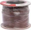 Brown, 7 strand, 26AWG, tinned copper wire with a PVC insulator for indoor, general purpose low current wiring.