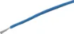 Blue, 7 strand, 26AWG, tinned copper wire with a PVC insulator for indoor, general purpose, low current wiring.