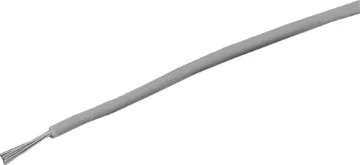 26AWG Grey Tinned Light Duty Hook Up Cable Grey, 7 strand, 26AWG, tinned copper wire with a PVC insulator for indoor, general purpose, low current wiring.