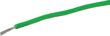 21AWG Green Tinned Medium Duty Hook Up Cable Green, 14 strand, 21AWG, medium gauge, tinned, copper hookup wire with a PVC insulator suitable for indoor, general purpose wiring.